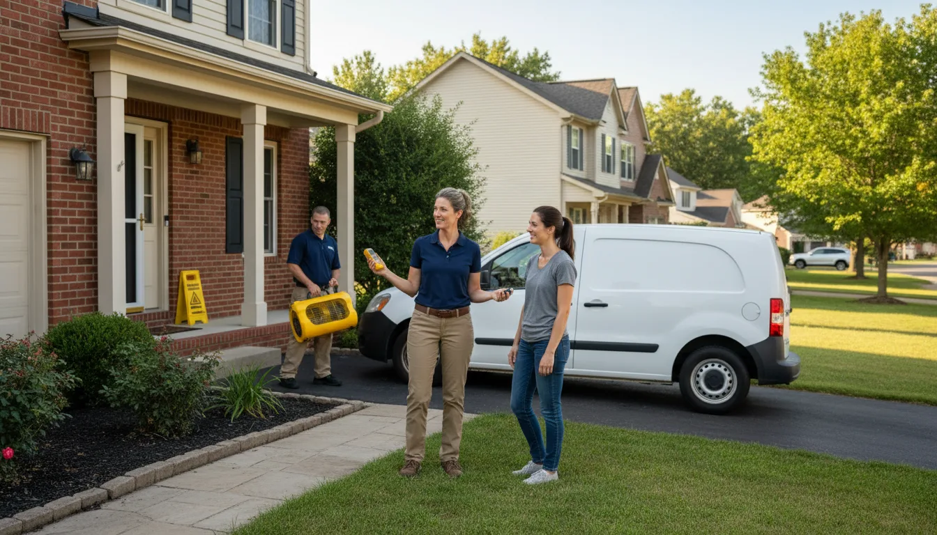 Residential water damage restoration in Haugen, WI